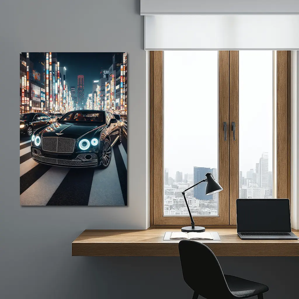 Bentley Flying Spur Tokyo City Night – Wall Art