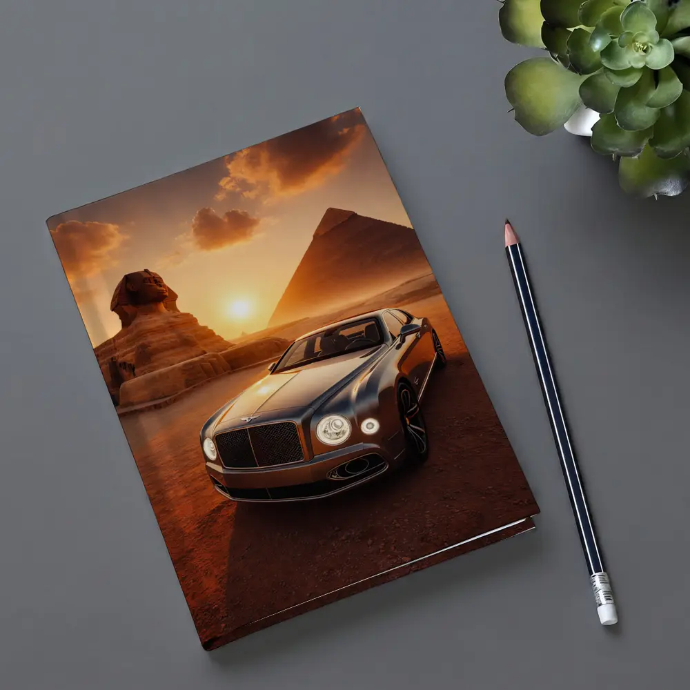 Bentley Mulsanne Egypt Pyramids Sphinx Sunset – Notebooks