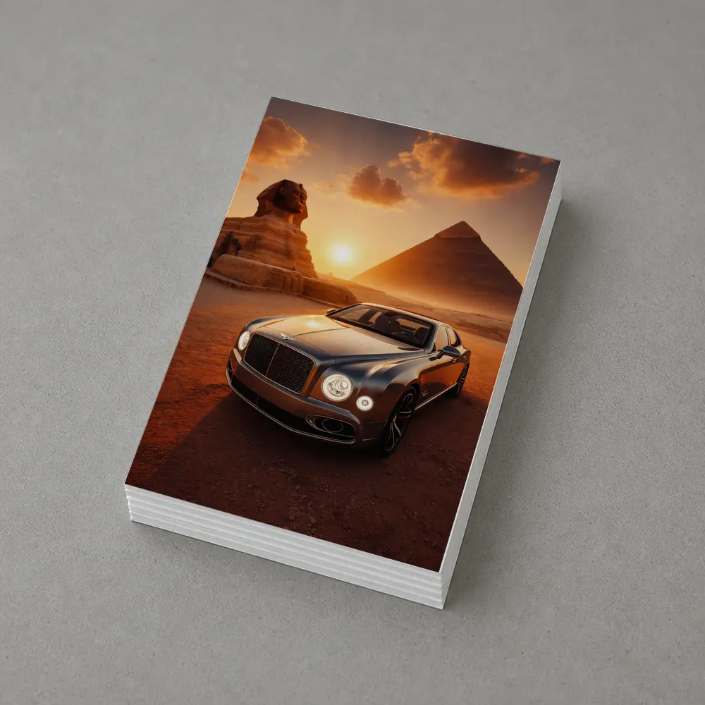Bentley Mulsanne Egypt Pyramids Sphinx Sunset – Postcards