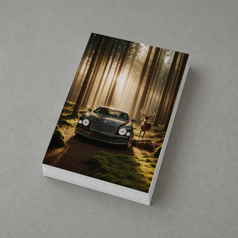 Bentley Mulsanne Dark Green Forest Sunlight – Postcards