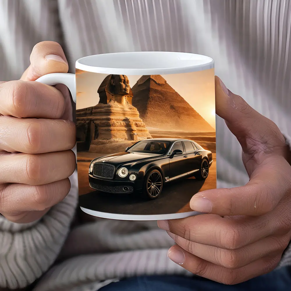 Bentley Mulsanne Black Egypt Pyramids Sphinx – Mugs
