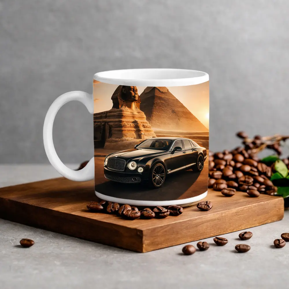 Bentley Mulsanne Black Egypt Pyramids Sphinx – Mugs