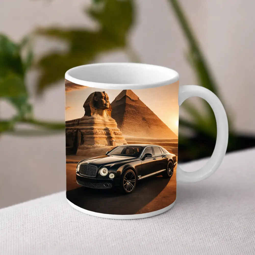 Bentley Mulsanne Black Egypt Pyramids Sphinx – Mugs