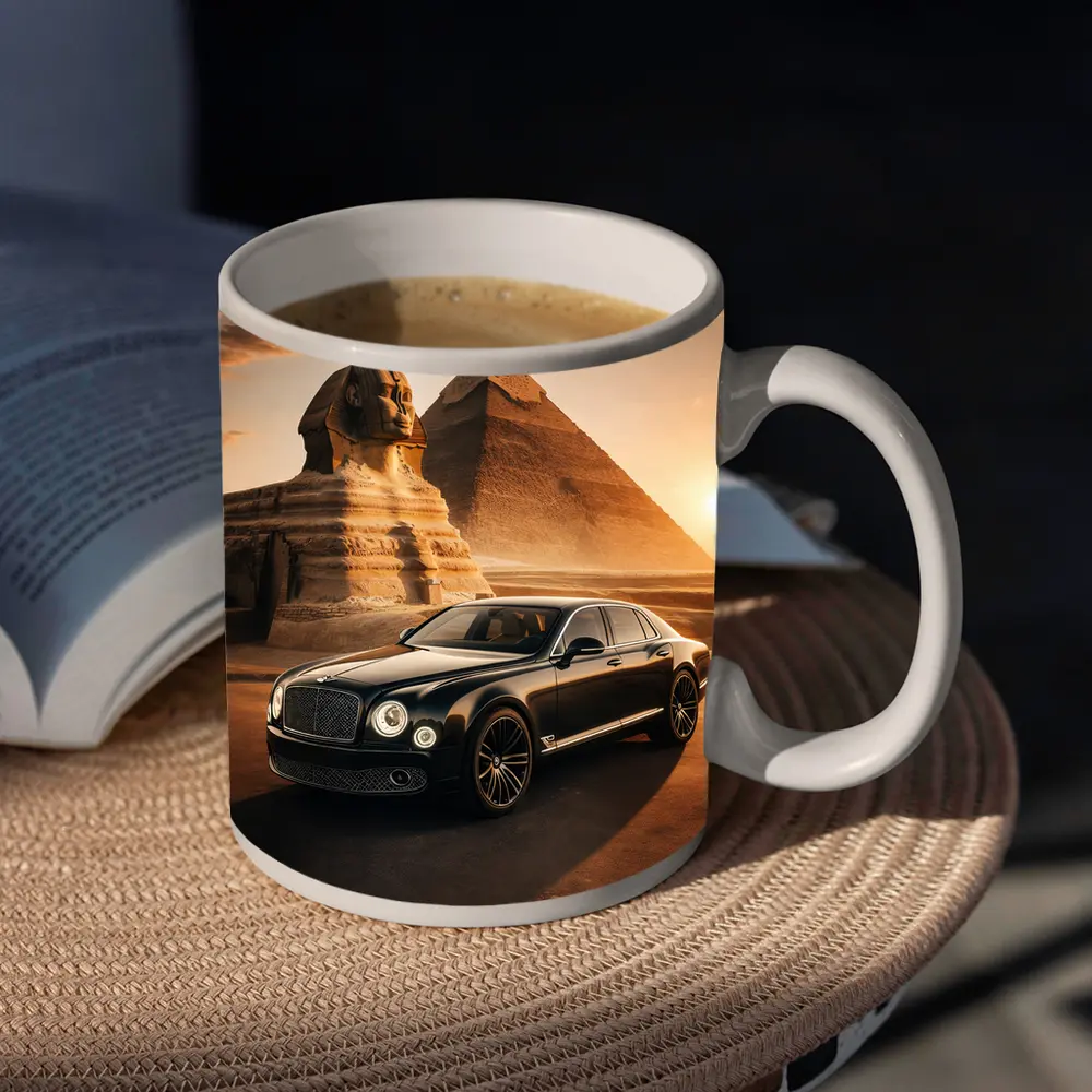 Bentley Mulsanne Black Egypt Pyramids Sphinx – Mugs