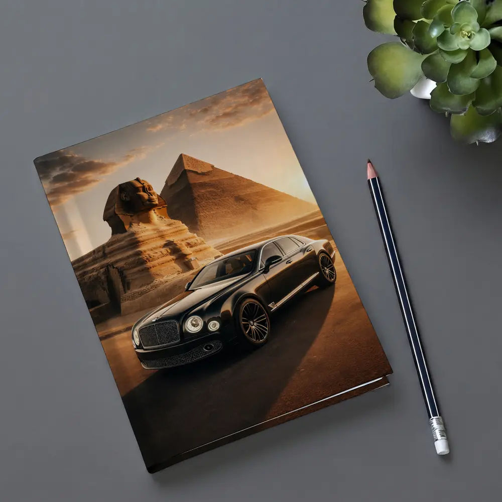 Bentley Mulsanne Black Egypt Pyramids Sphinx – Notebooks