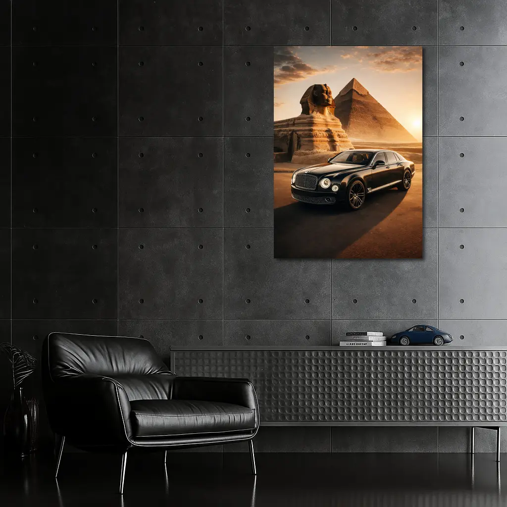 Bentley Mulsanne Black Egypt Pyramids Sphinx – Wall Art