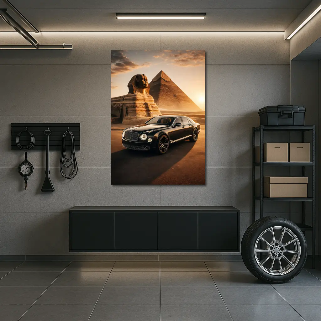 Bentley Mulsanne Black Egypt Pyramids Sphinx – Wall Art