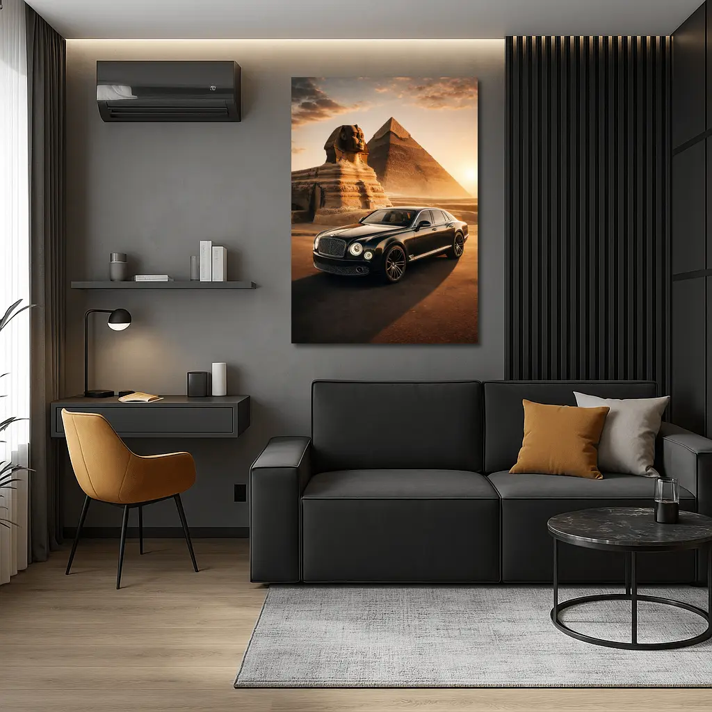 Bentley Mulsanne Black Egypt Pyramids Sphinx – Wall Art