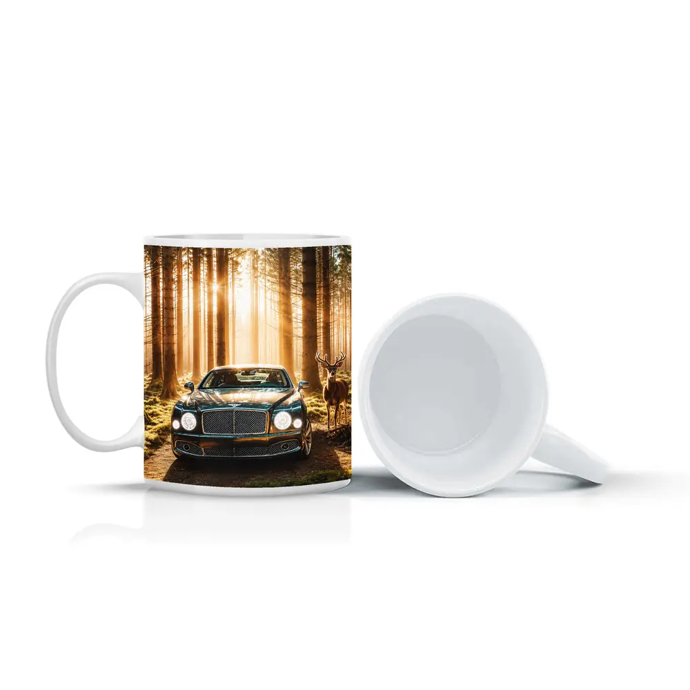Bentley Mulsanne Parked Deep Forest Sunlight – Mugs
