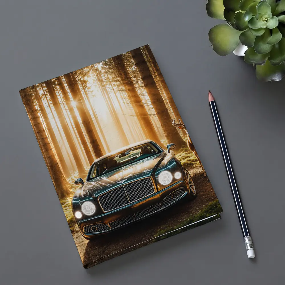 Bentley Mulsanne Parked Deep Forest Sunlight – Notebooks