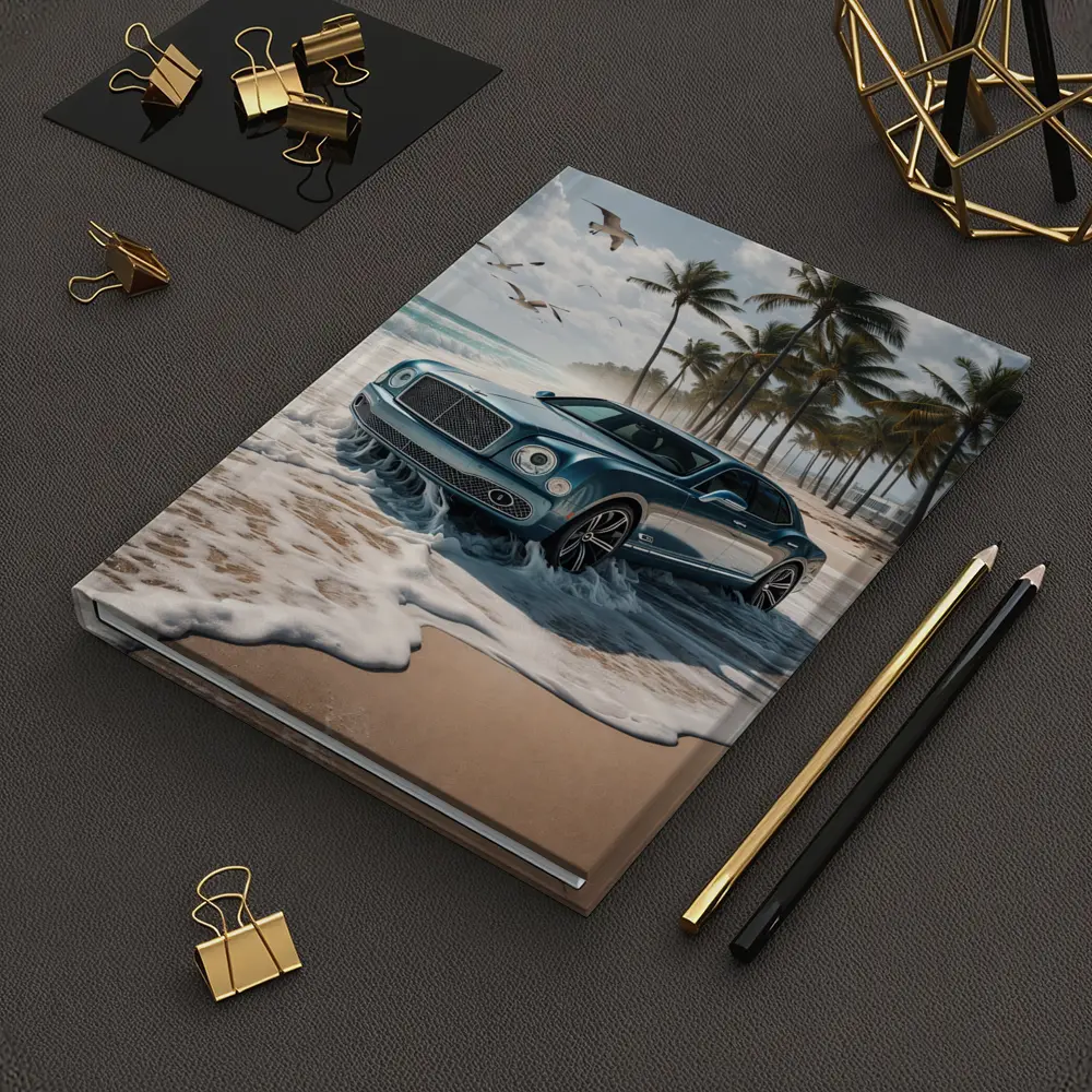 Bentley Mulsanne Blue Luxury Car Beach – Notebooks