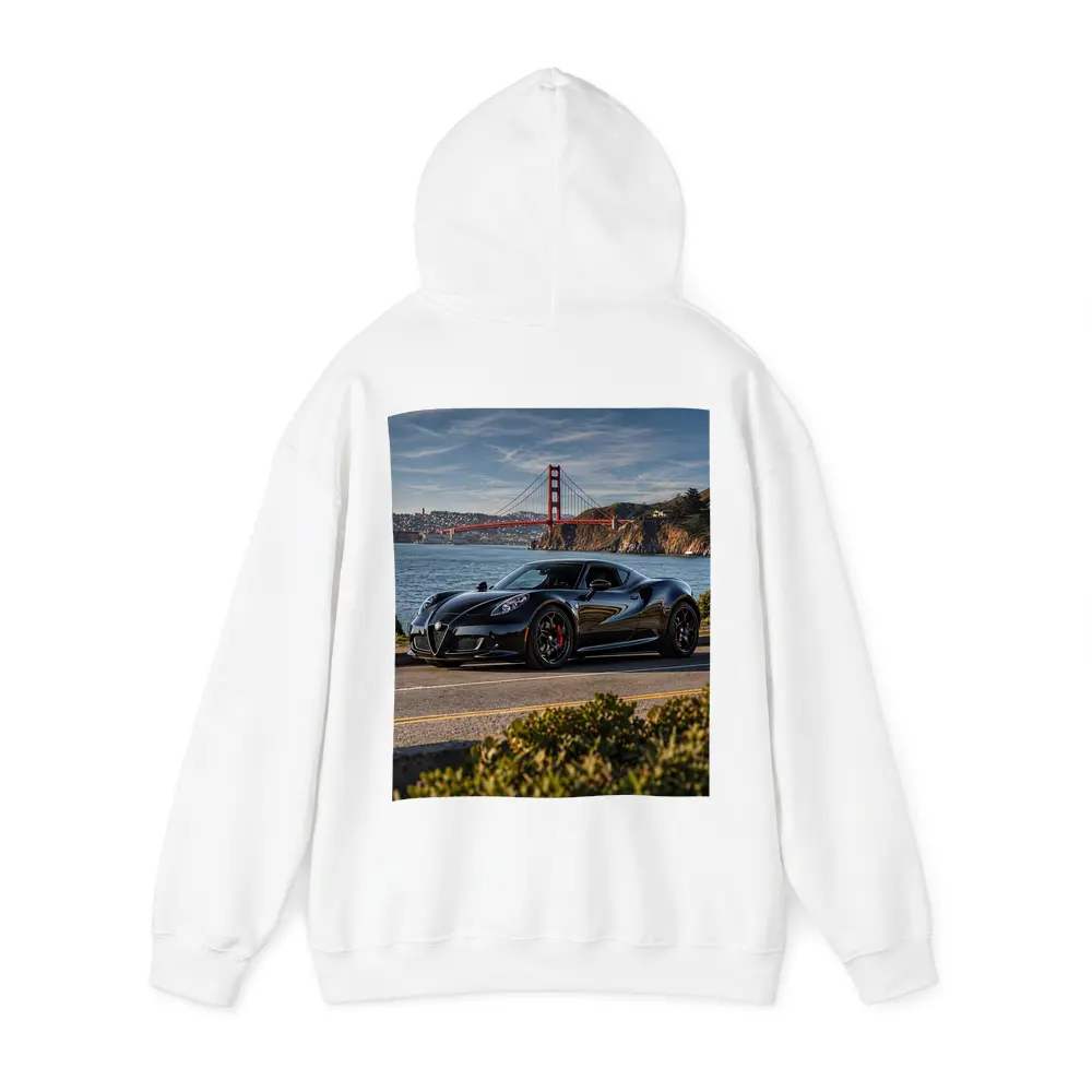 Black Alfa Romeo 4C Golden Gate Bridge – Hoodies