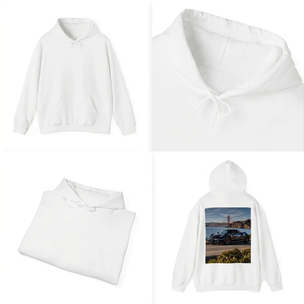 Black Alfa Romeo 4C Golden Gate Bridge – Hoodies