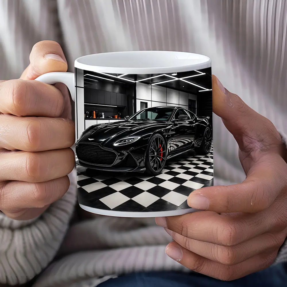 Aston Martin DBS Superleggera Black Garage – Mugs