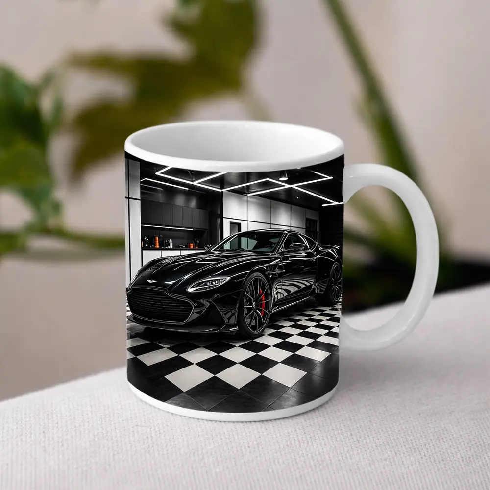 Aston Martin DBS Superleggera Black Garage – Mugs