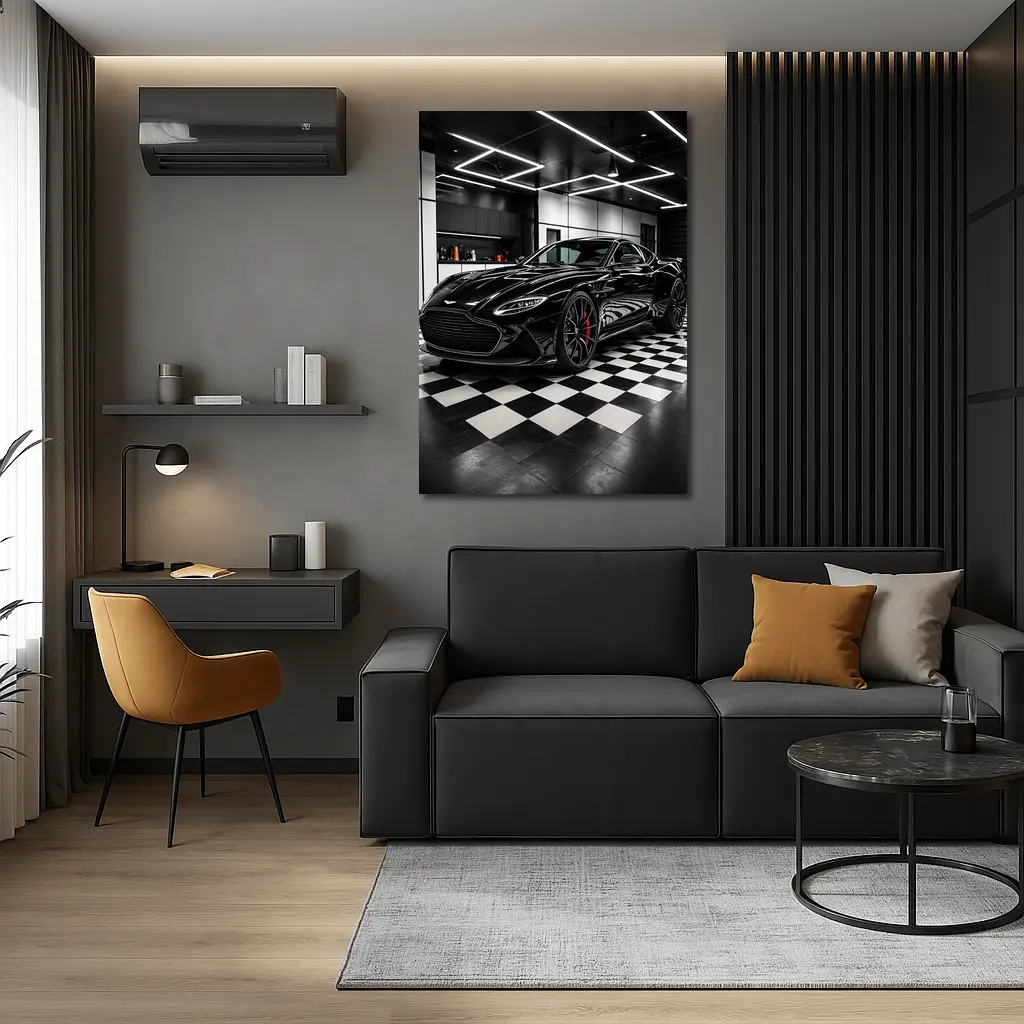Aston Martin DBS Superleggera Black Garage – Wall Art