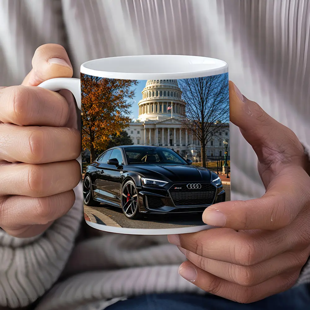 Black Audi RS5 At US Capitol – Mugs