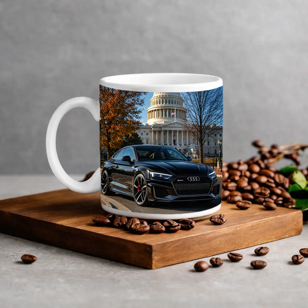 Black Audi RS5 At US Capitol – Mugs
