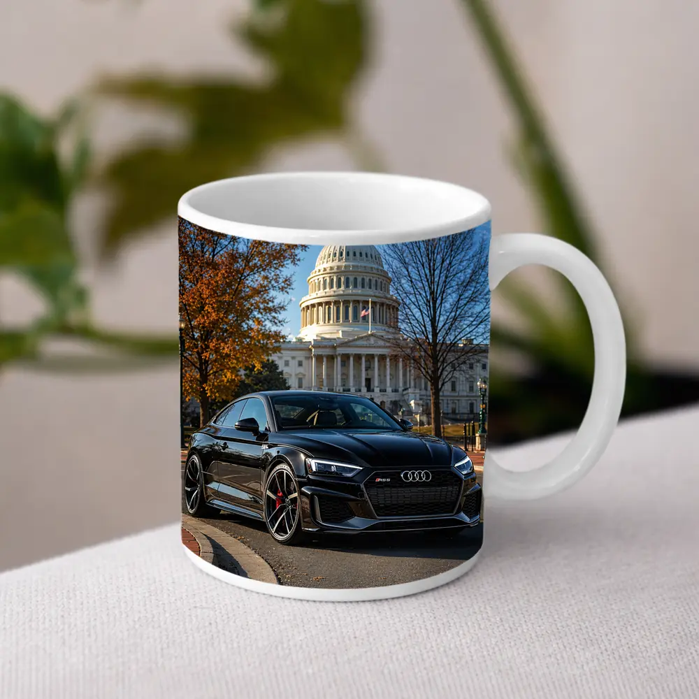 Black Audi RS5 At US Capitol – Mugs
