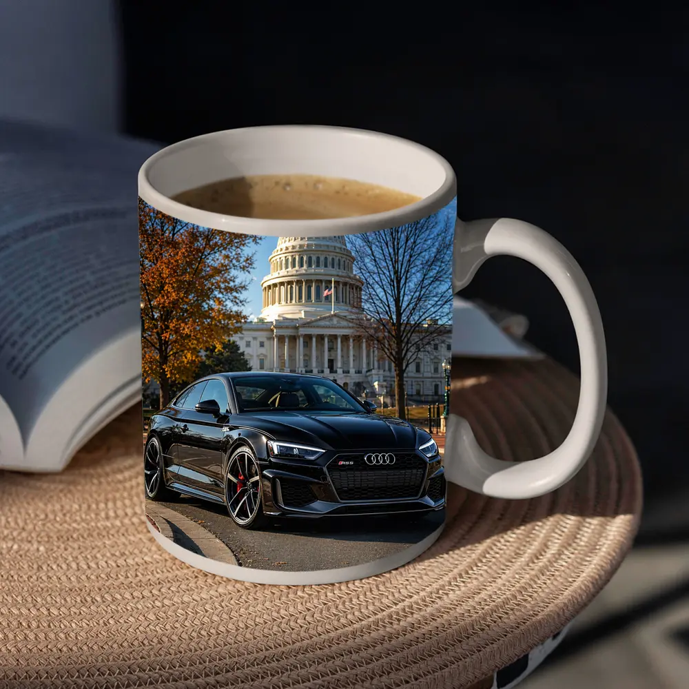 Black Audi RS5 At US Capitol – Mugs