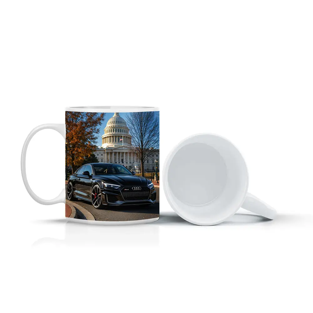Black Audi RS5 At US Capitol – Mugs