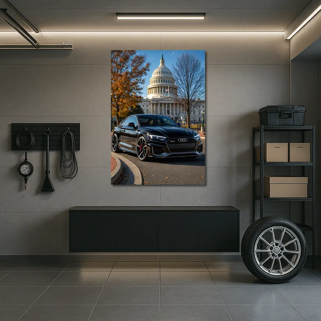 Black Audi RS5 At US Capitol – Wall Art