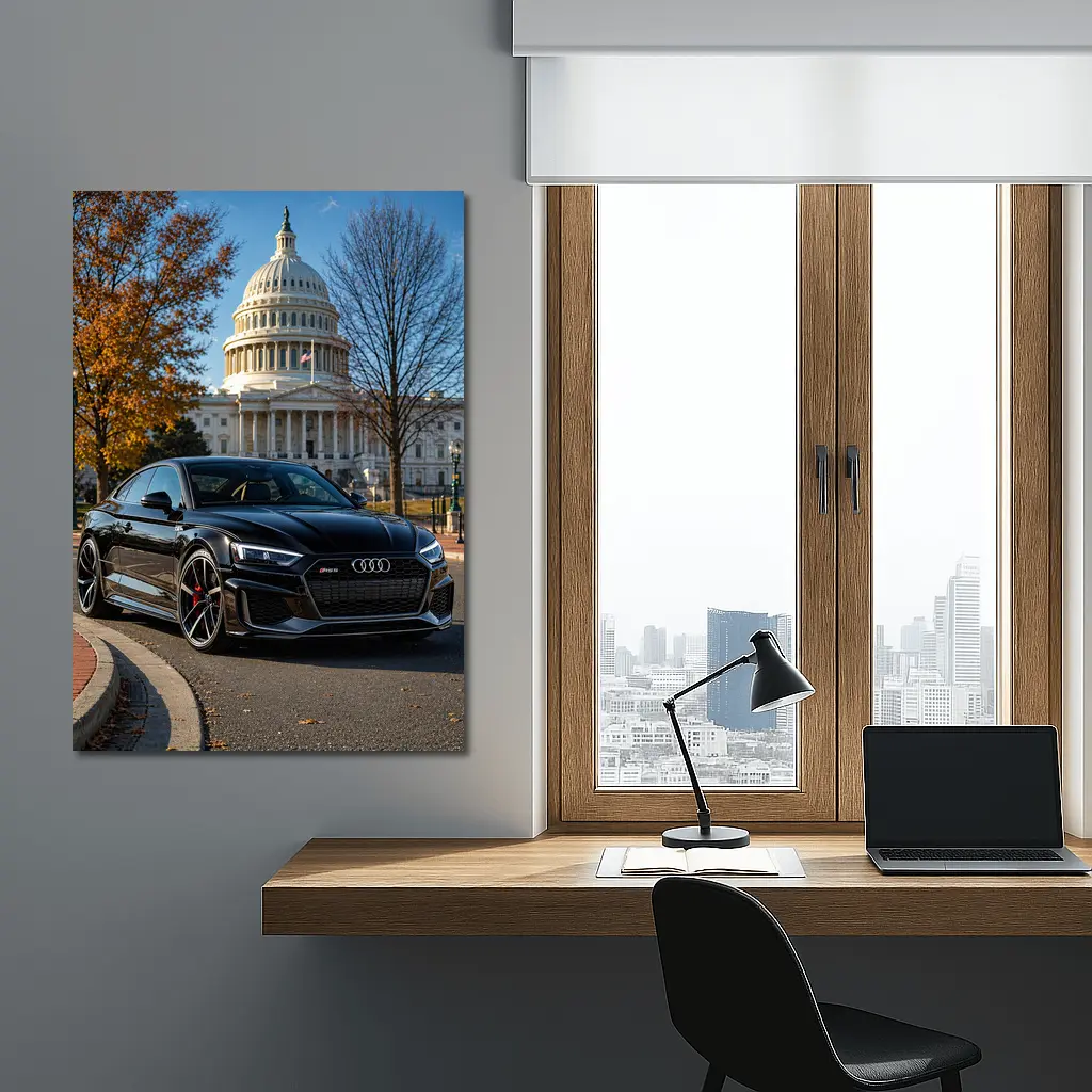 Black Audi RS5 At US Capitol – Wall Art