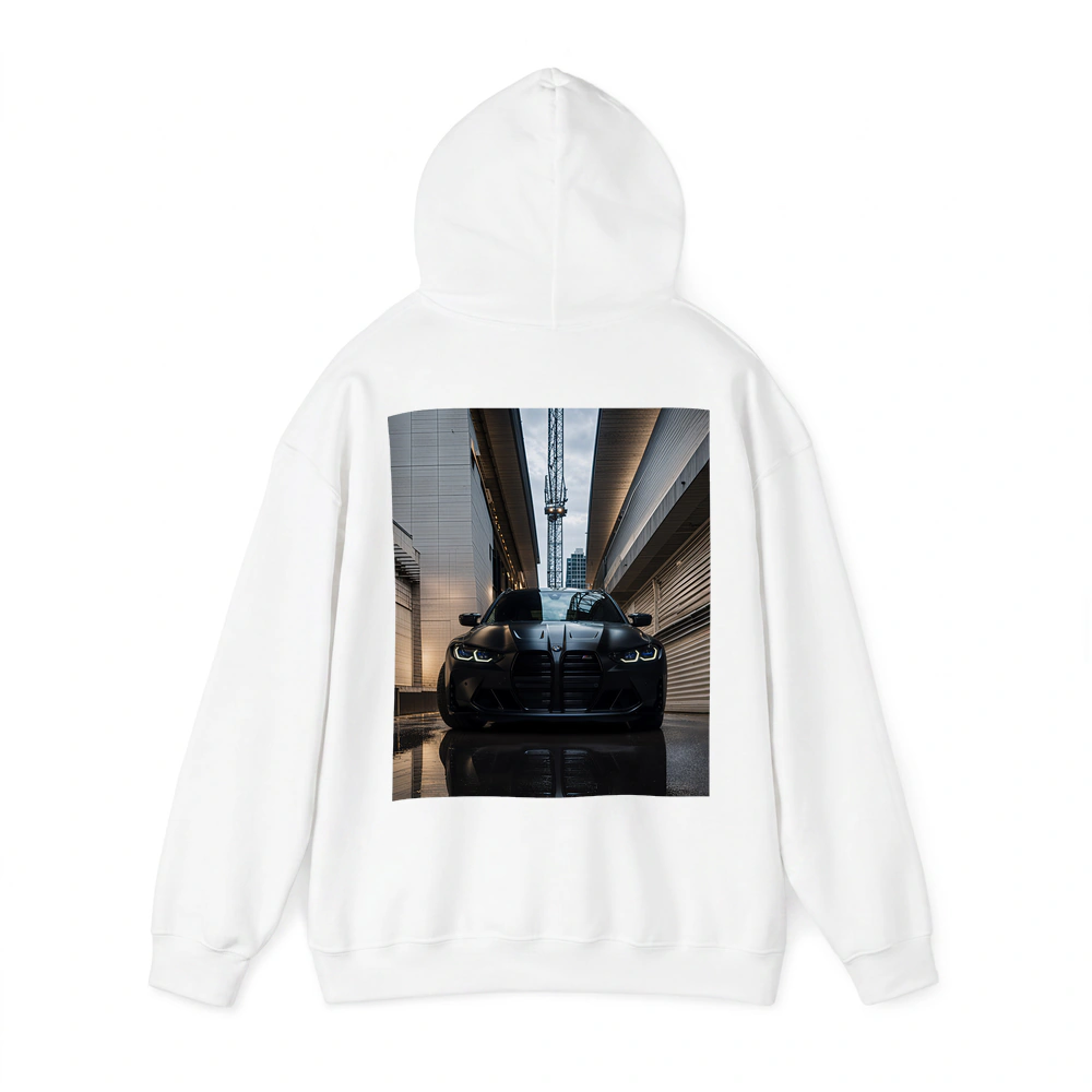 Black BMW M3 Front View Urban Alley – Hoodies