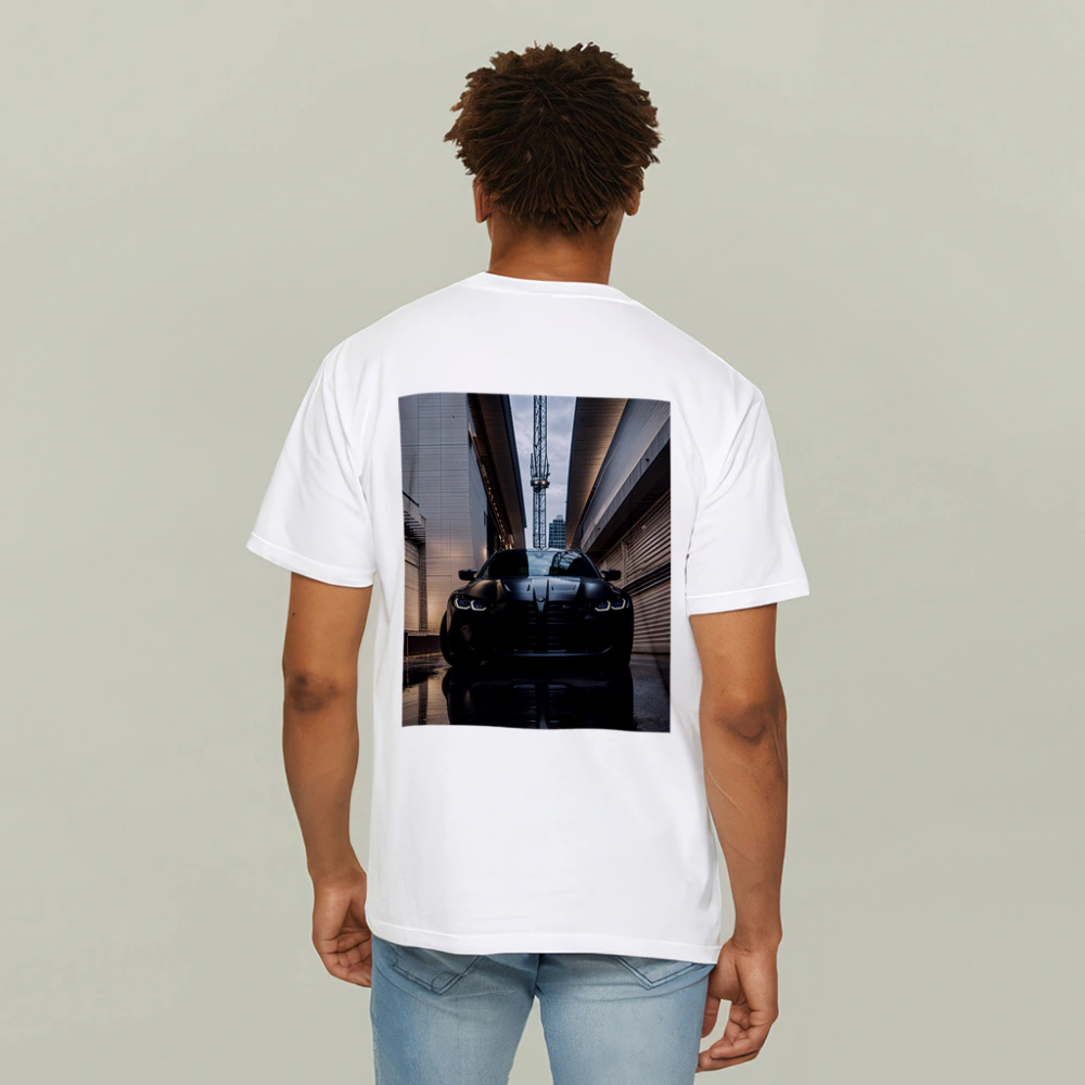 Black BMW M3 Front View Urban Alley – T-Shirts