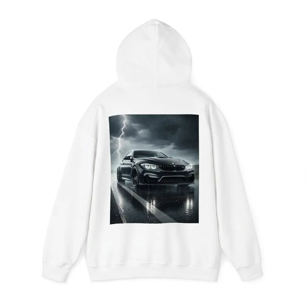 Black BMW M3 in Rainy Thunderstorm – Hoodies