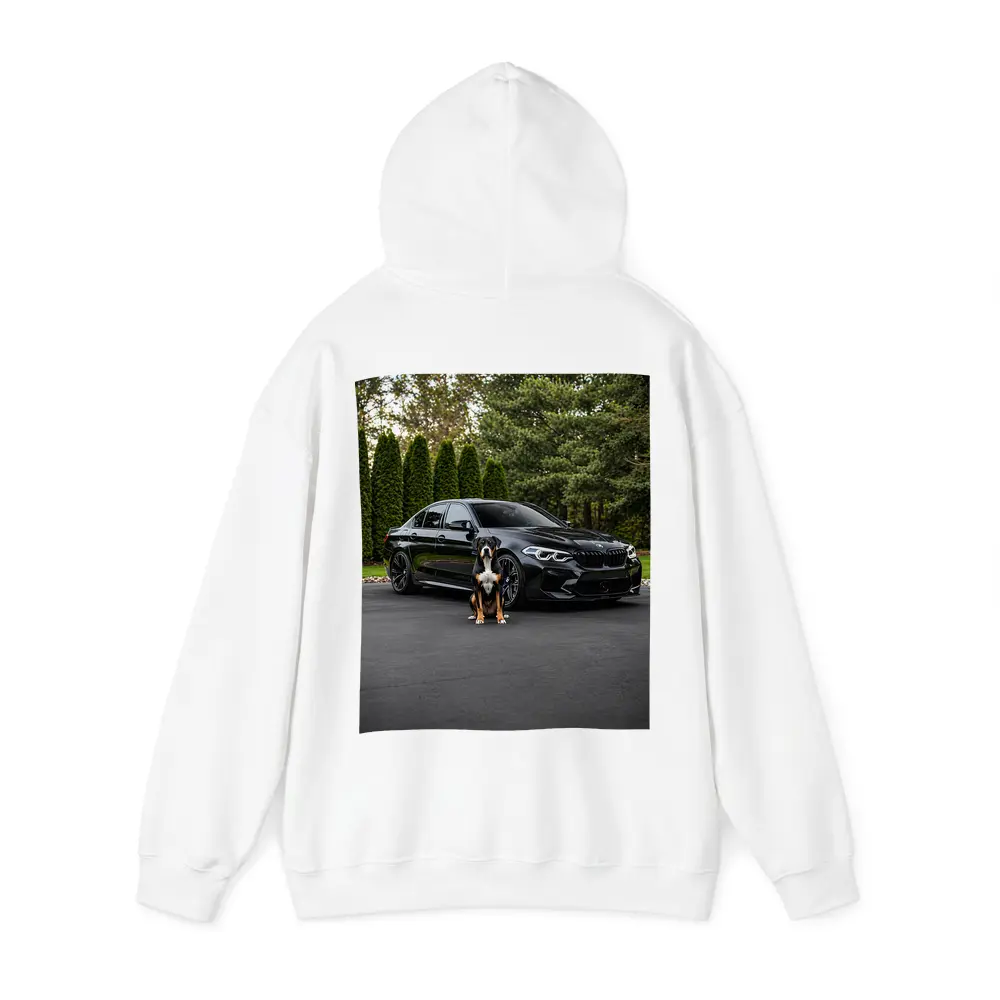 Black BMW M5 Sedan With Dog – Hoodies