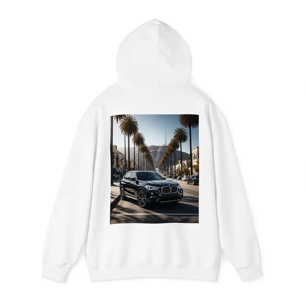 Black BMW X1 Hollywood Palm Tree Street – Hoodies