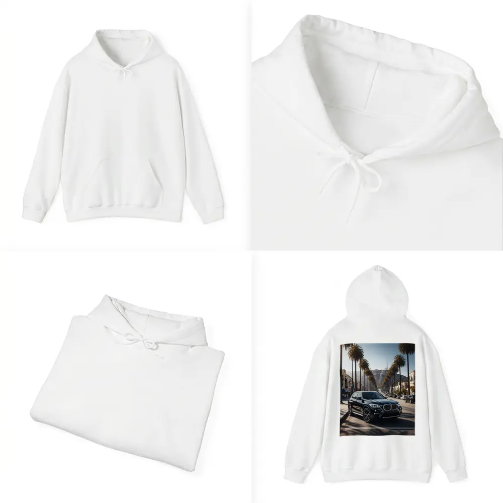 Black BMW X1 Hollywood Palm Tree Street – Hoodies