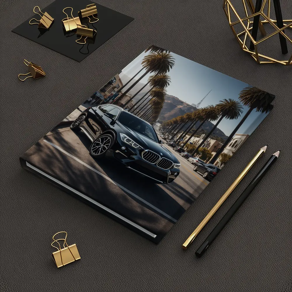 Black BMW X1 Hollywood Palm Tree Street – Notebooks