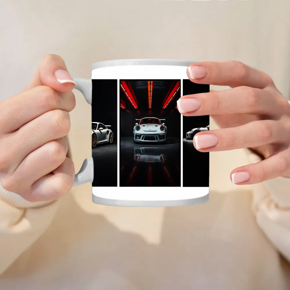 Porsche 911 GT3 RS Dark Studio Triptych – Mugs