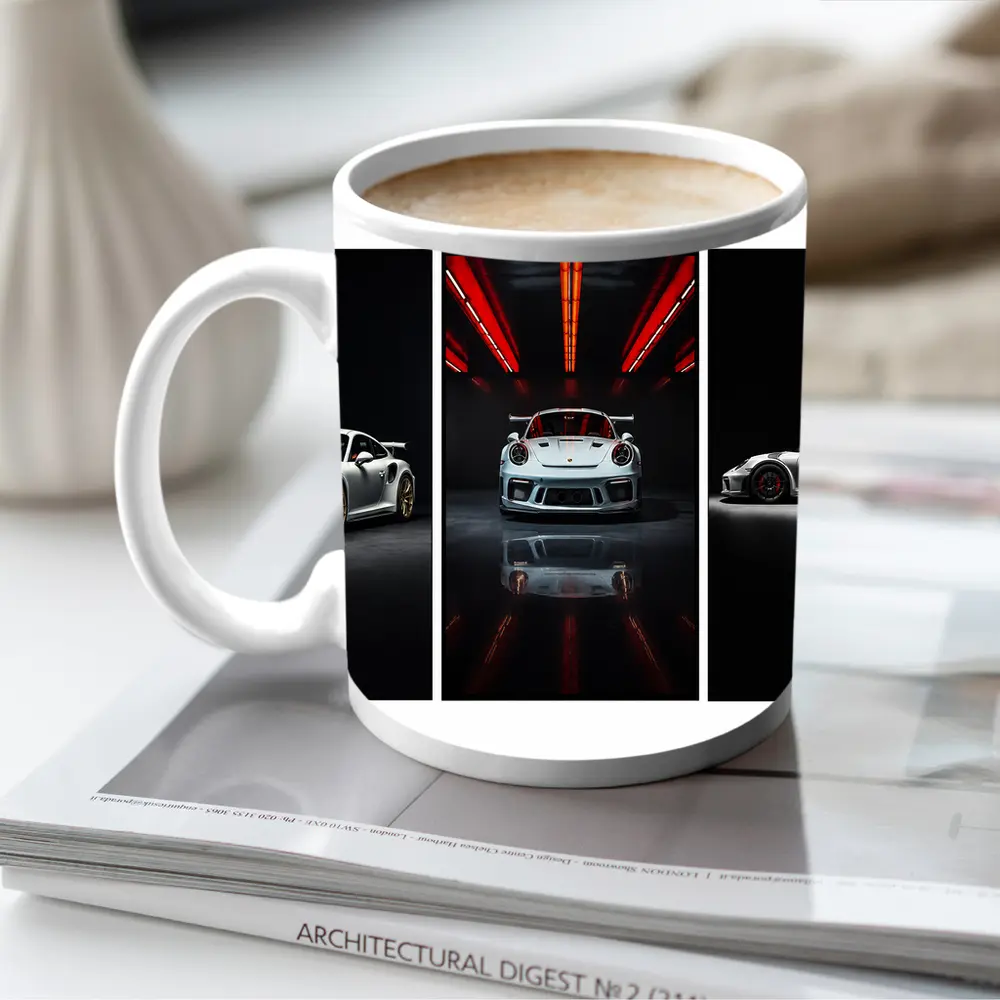 Porsche 911 GT3 RS Dark Studio Triptych – Mugs