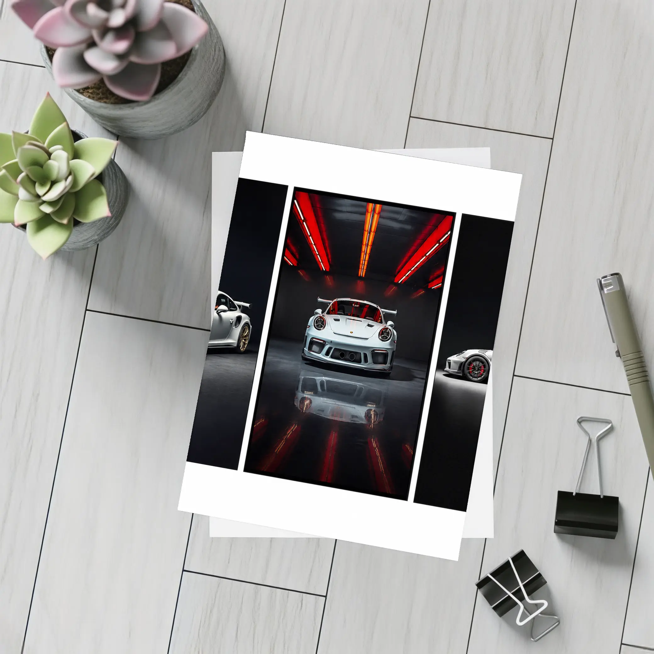 Porsche 911 GT3 RS Dark Studio Triptych – Postcards