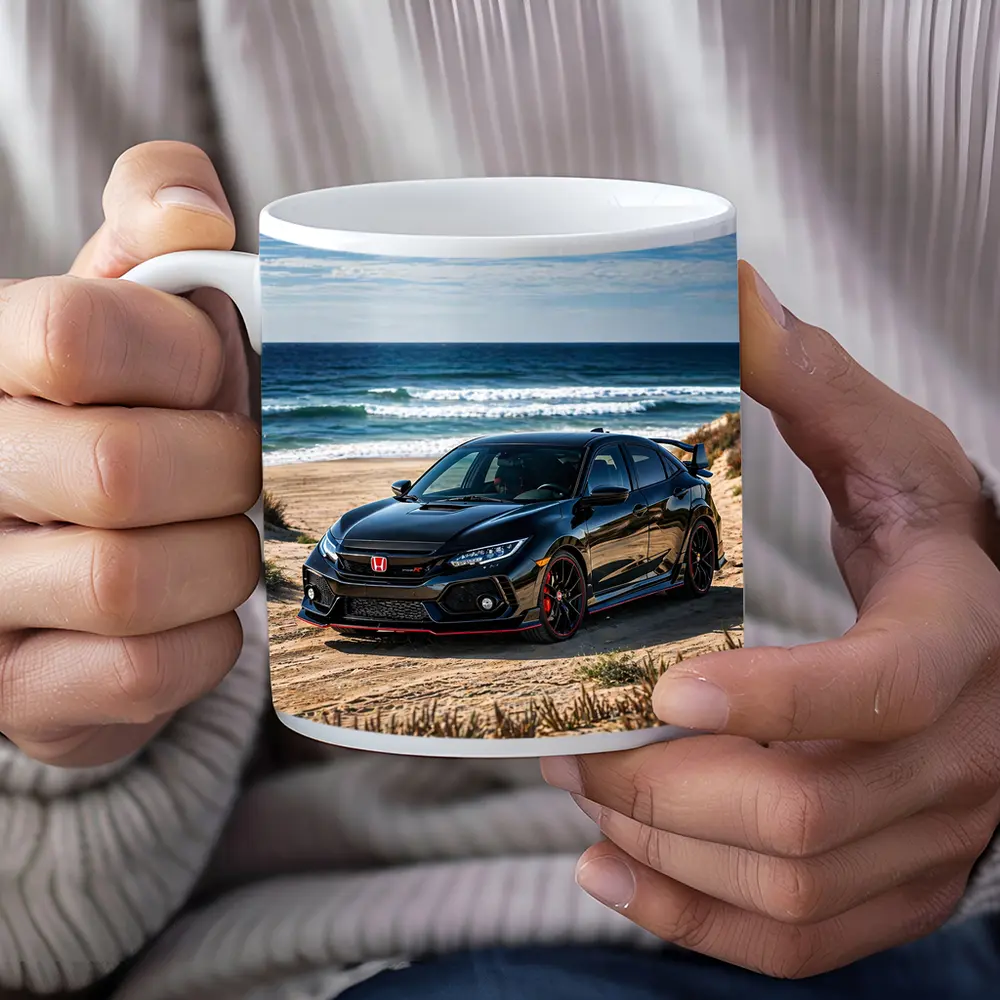 Black Honda Civic Type R Beach – Mugs
