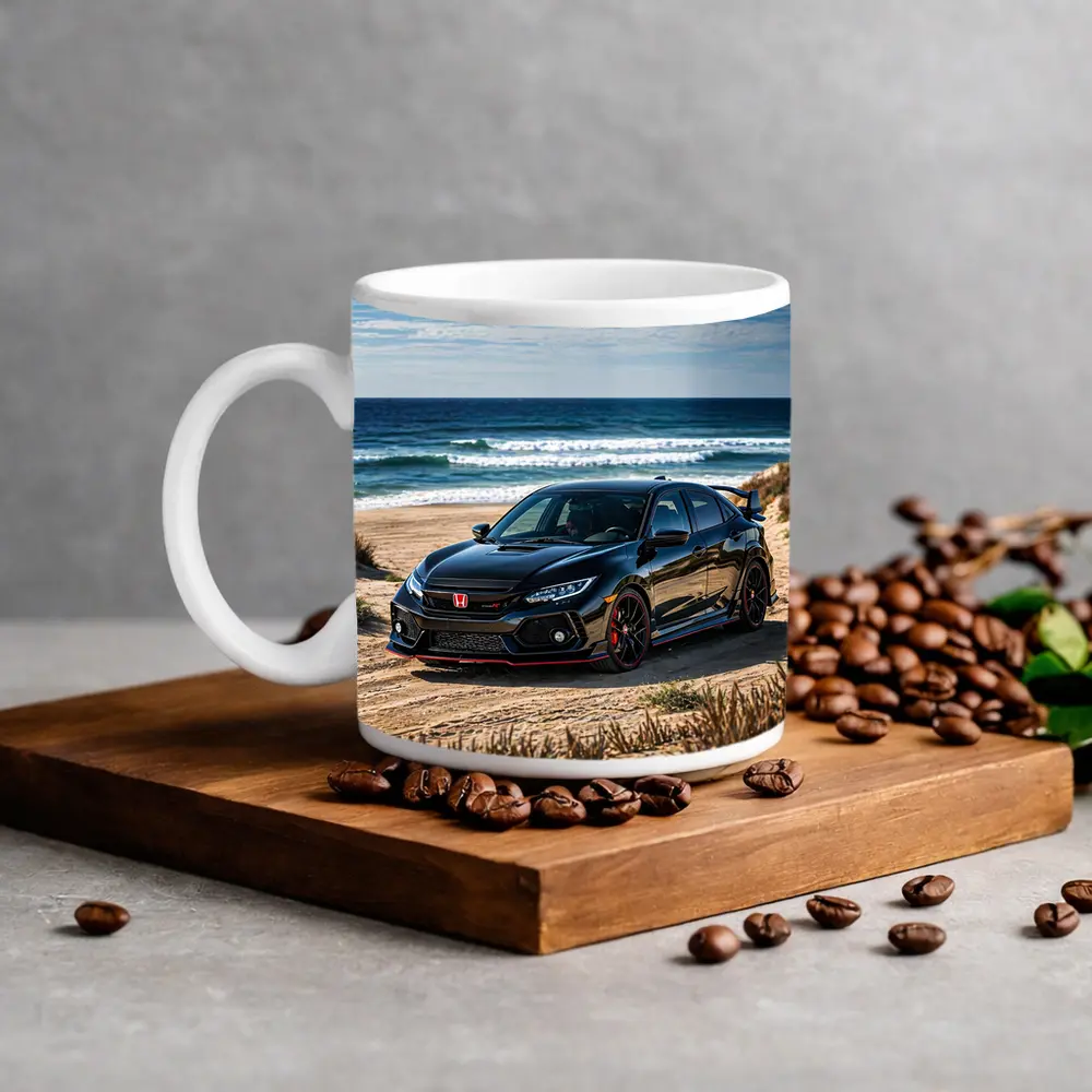 Black Honda Civic Type R Beach – Mugs