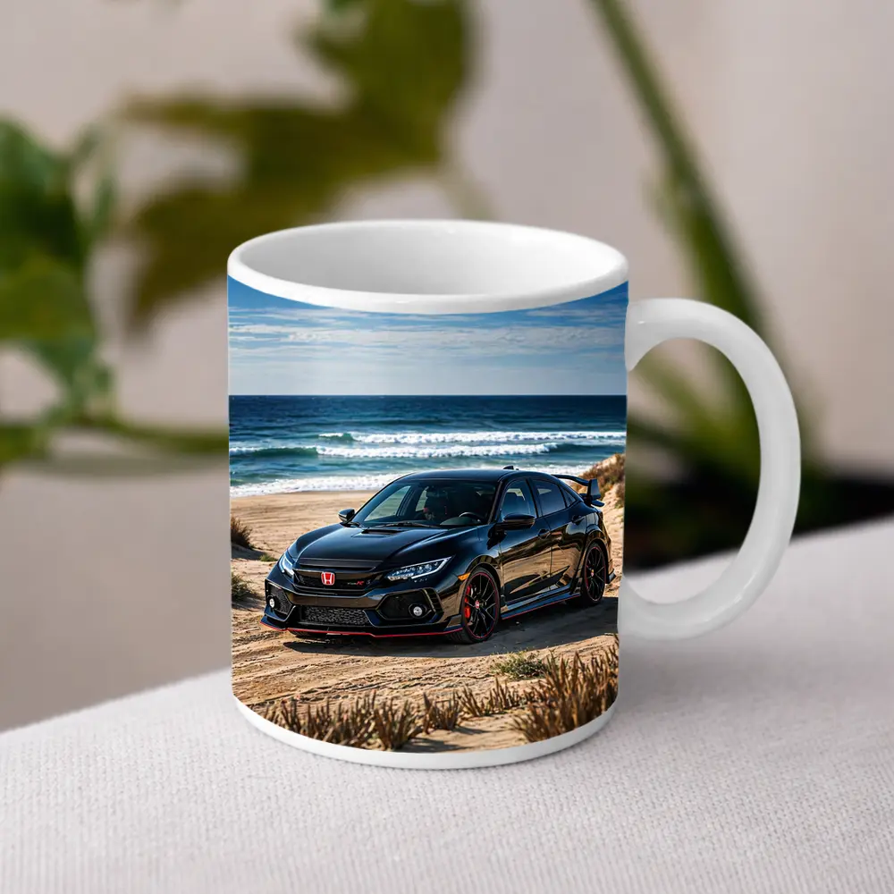 Black Honda Civic Type R Beach – Mugs