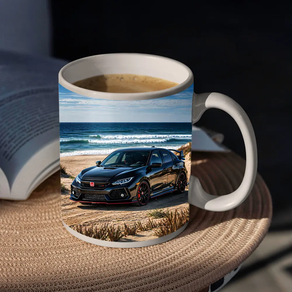 Black Honda Civic Type R Beach – Mugs