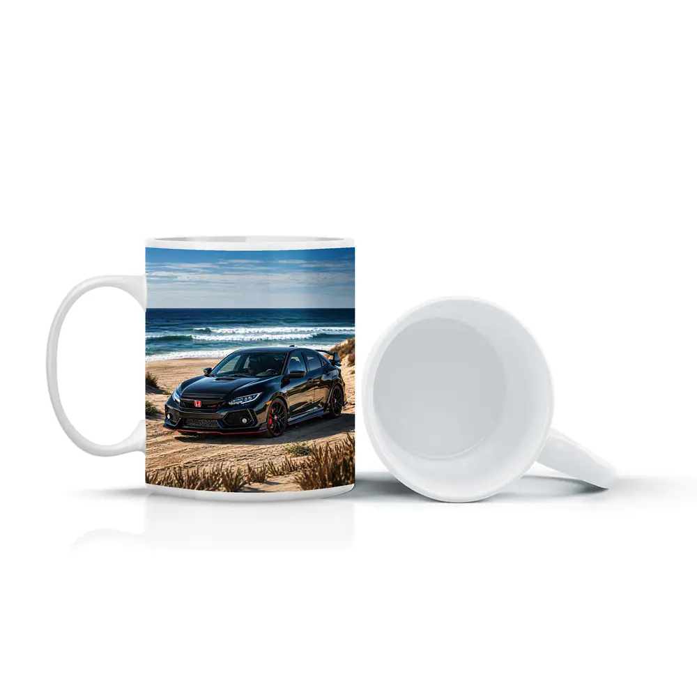 Black Honda Civic Type R Beach – Mugs