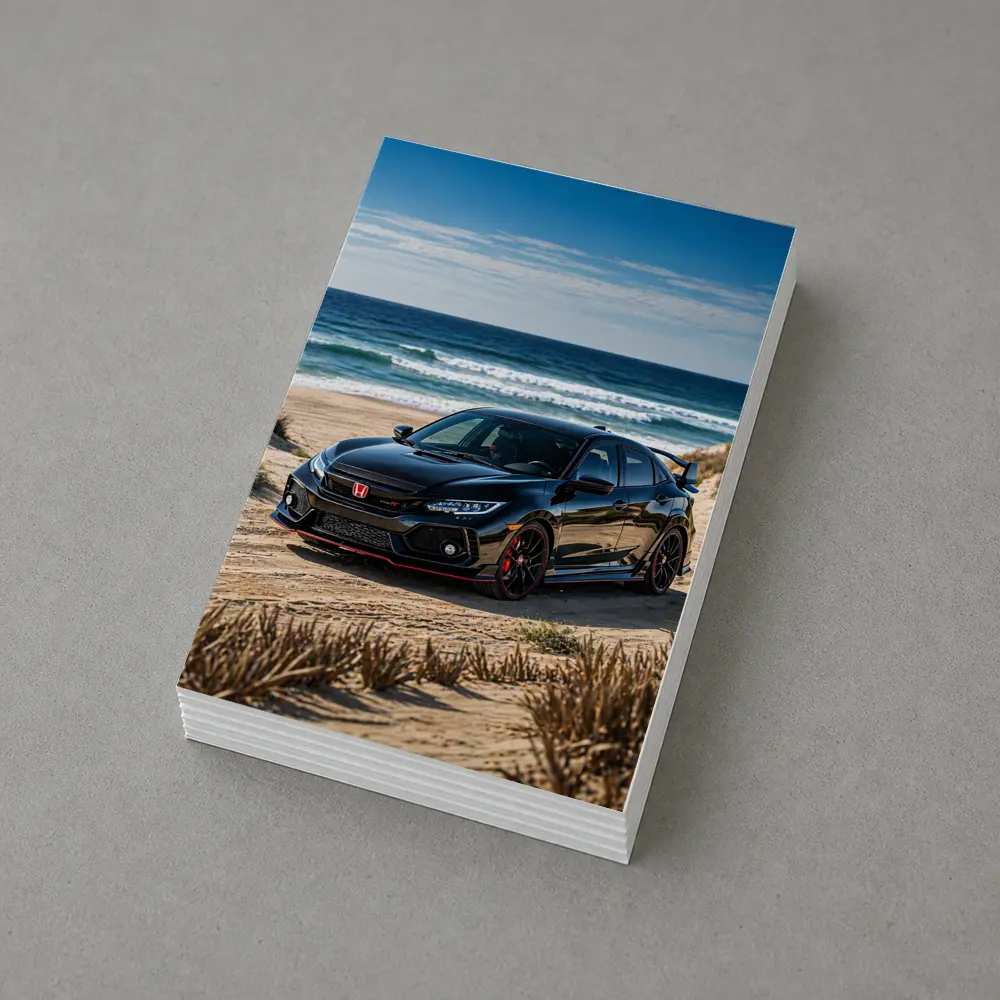 Black Honda Civic Type R Beach – Postcards