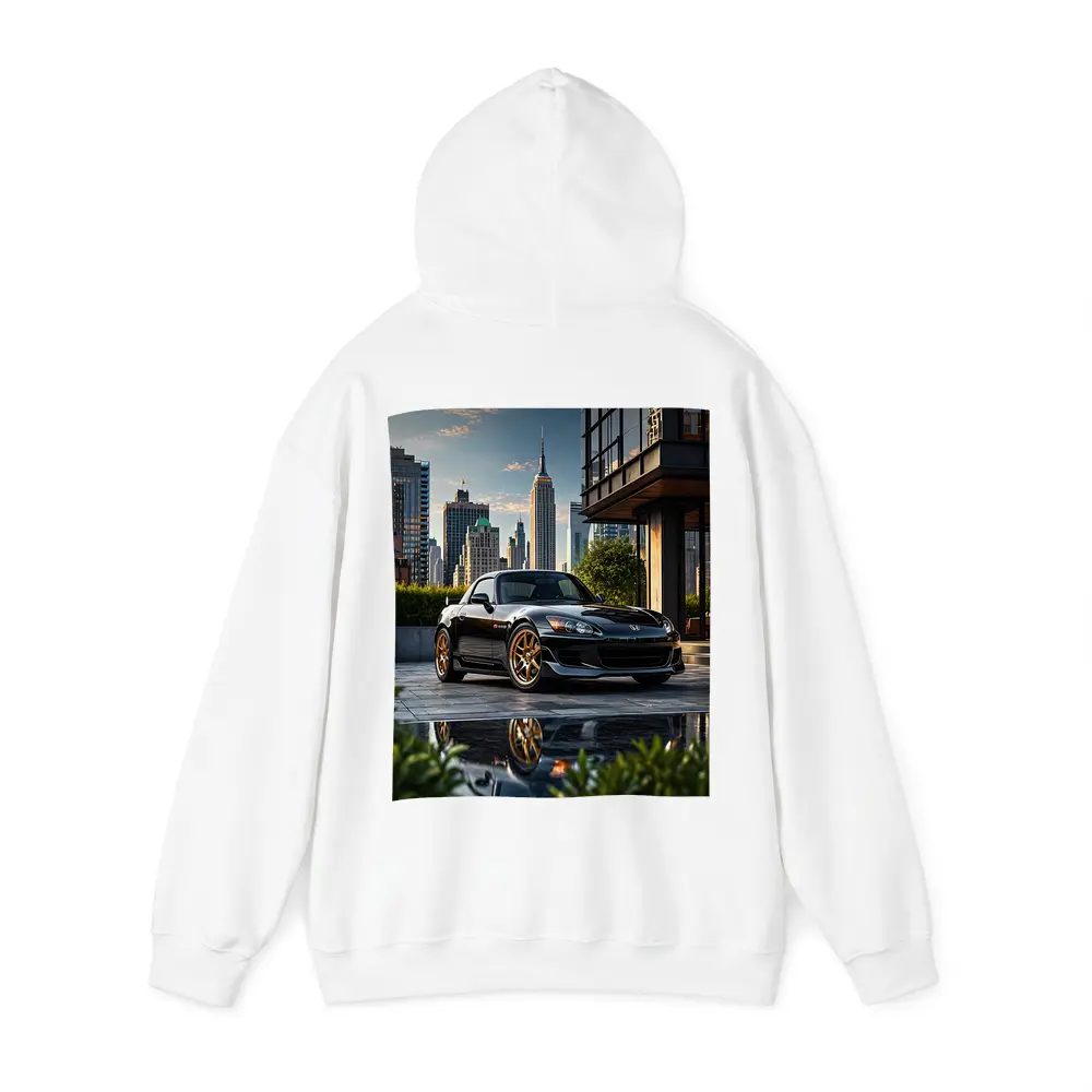 Black Honda S2000 City Skyline Scene – Hoodies