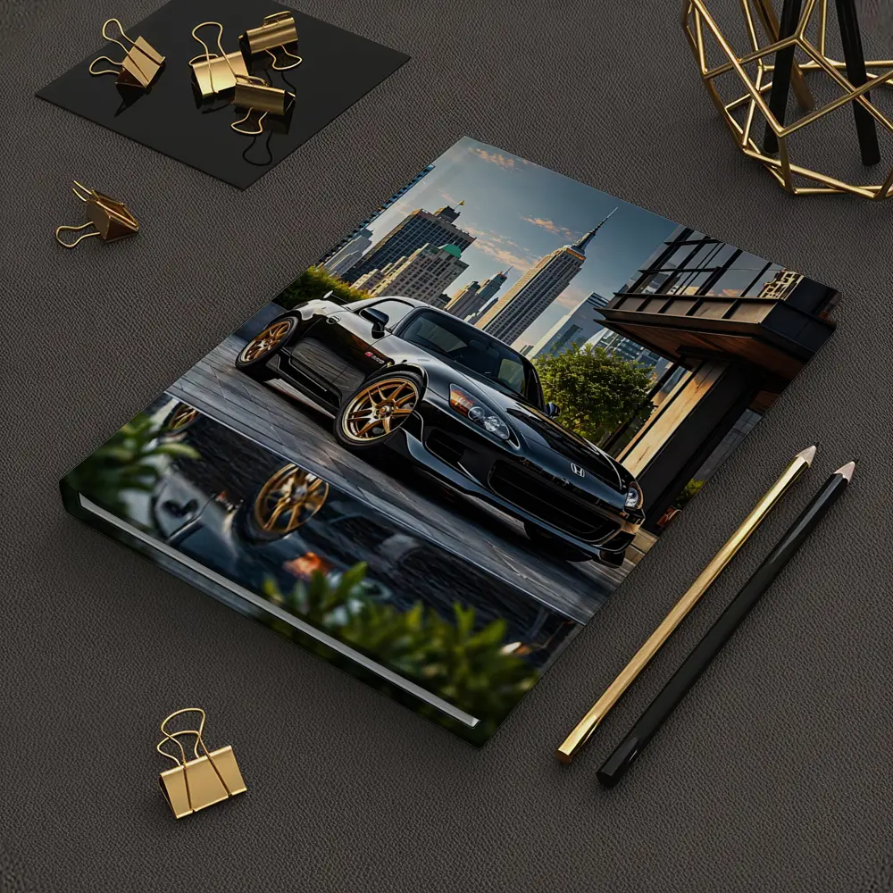 Black Honda S2000 City Skyline Scene – Notebooks