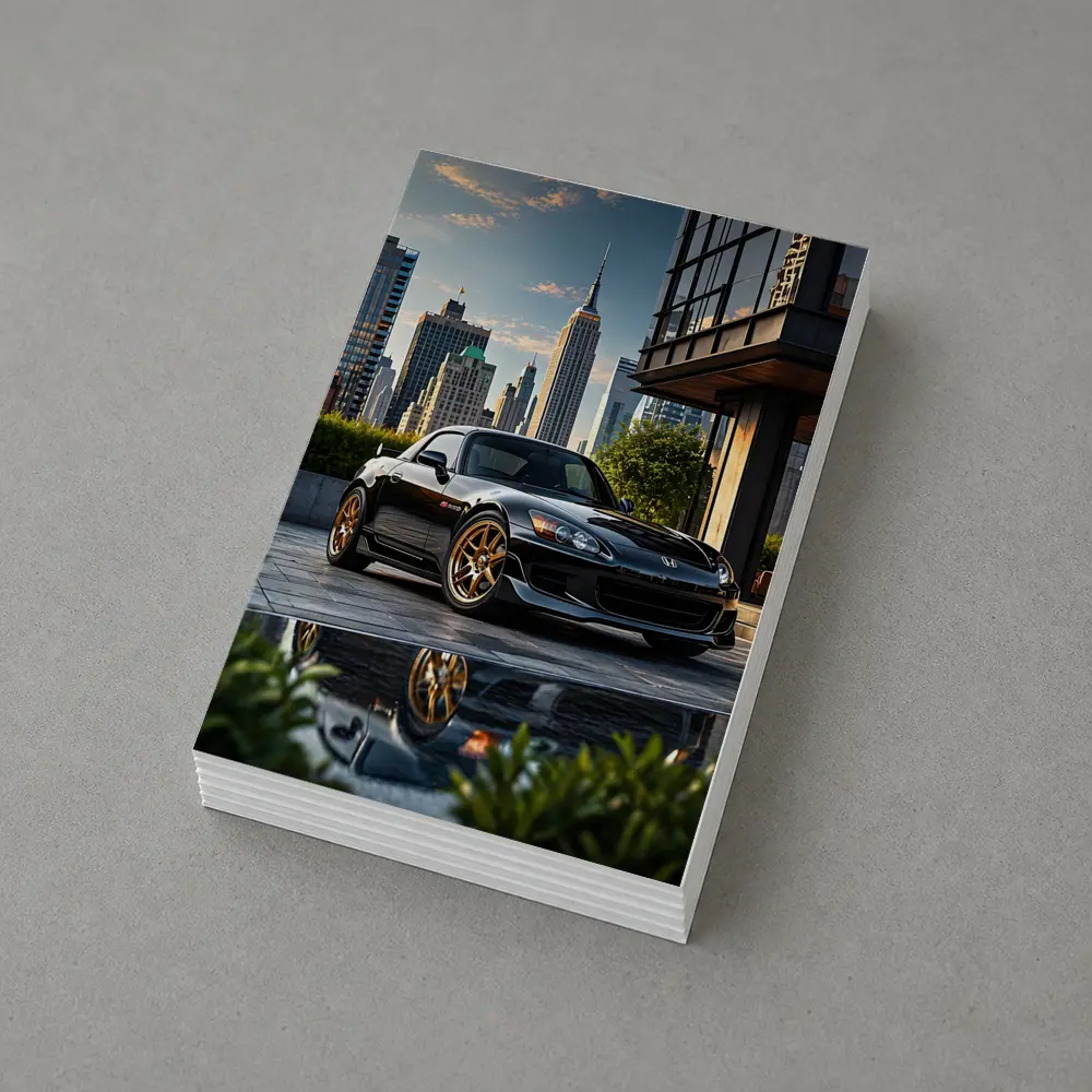 Black Honda S2000 City Skyline Scene – Postcards