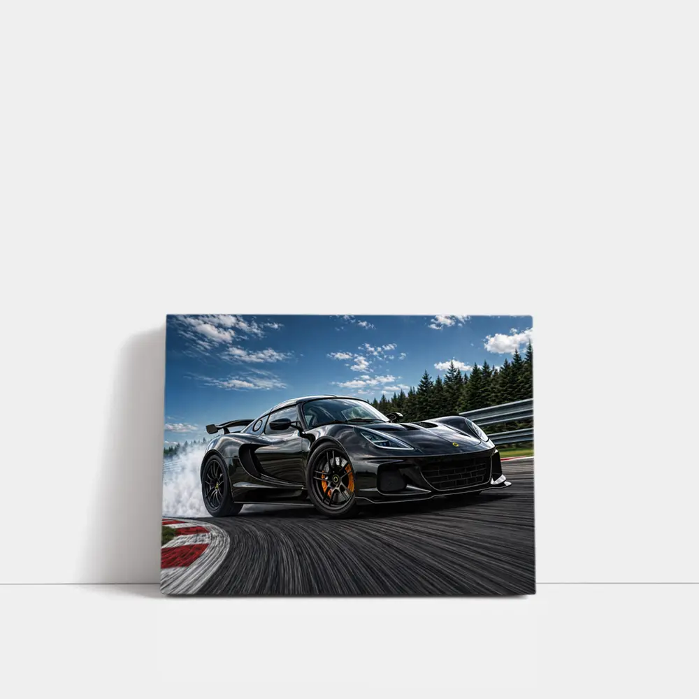 Black Lotus Emira Drifting On Track – Wall Art