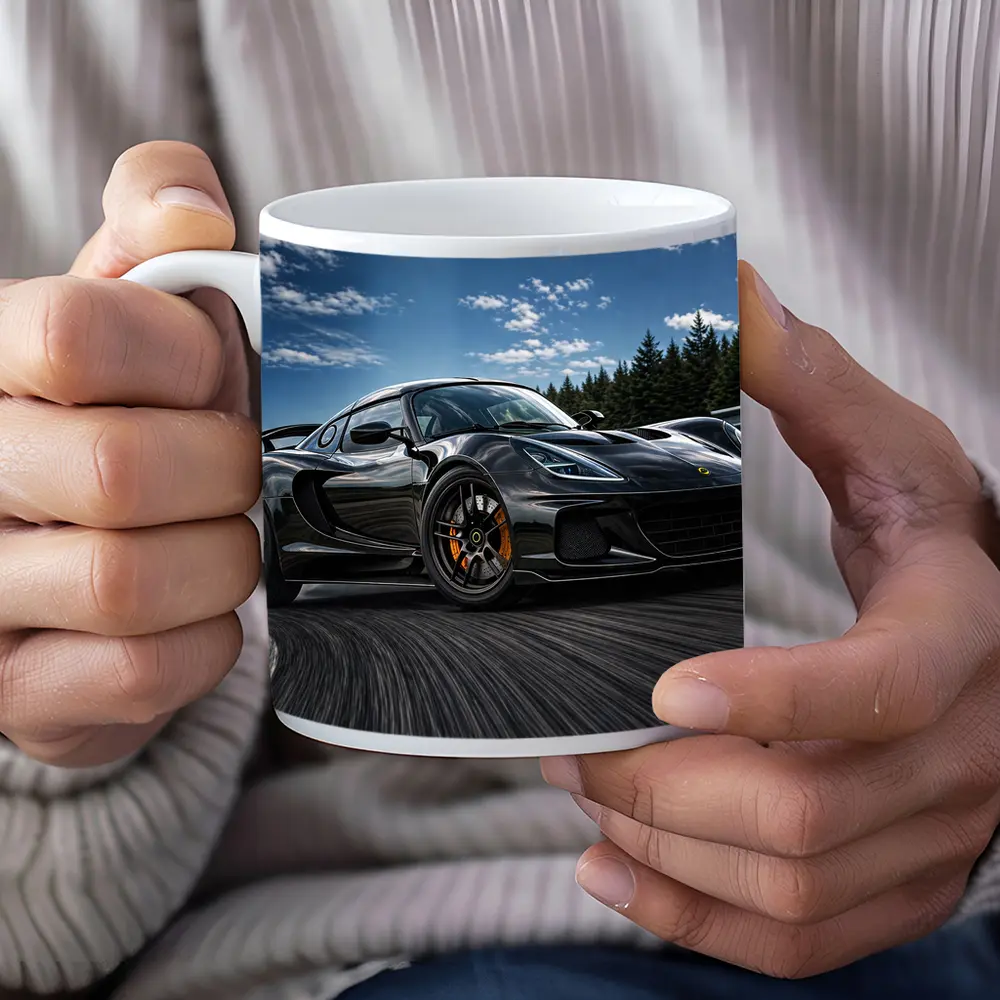 Black Lotus Emira Drifting On Track – Mugs