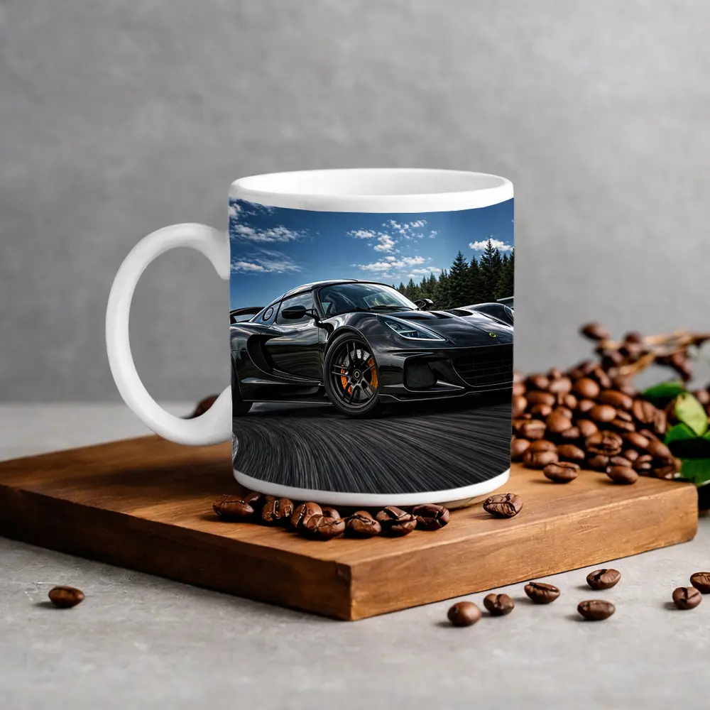 Black Lotus Emira Drifting On Track – Mugs