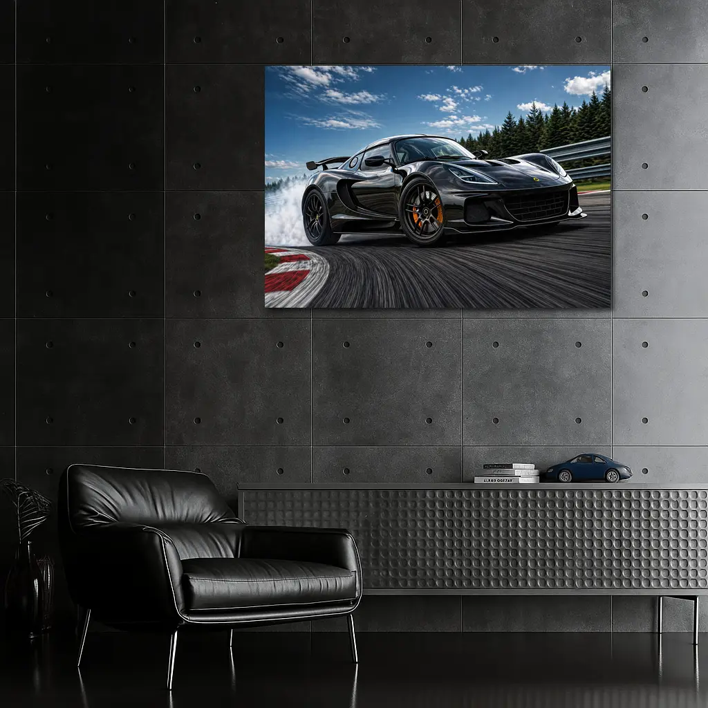 Black Lotus Emira Drifting On Track – Wall Art